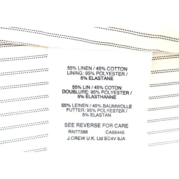 J. Crew Regent Blazer Jacket Linen Blend Metallic Thread Cream Ivory 6P - Picture 13 of 13